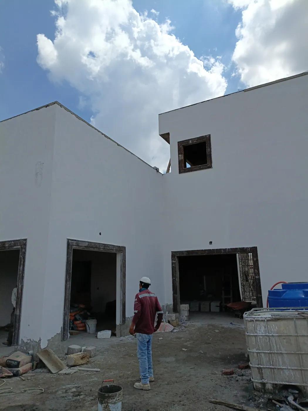 Exterior finishing progress — October 15