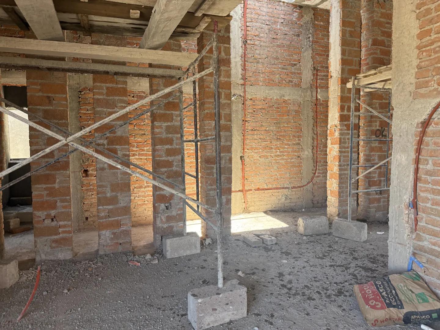 Interior under construction